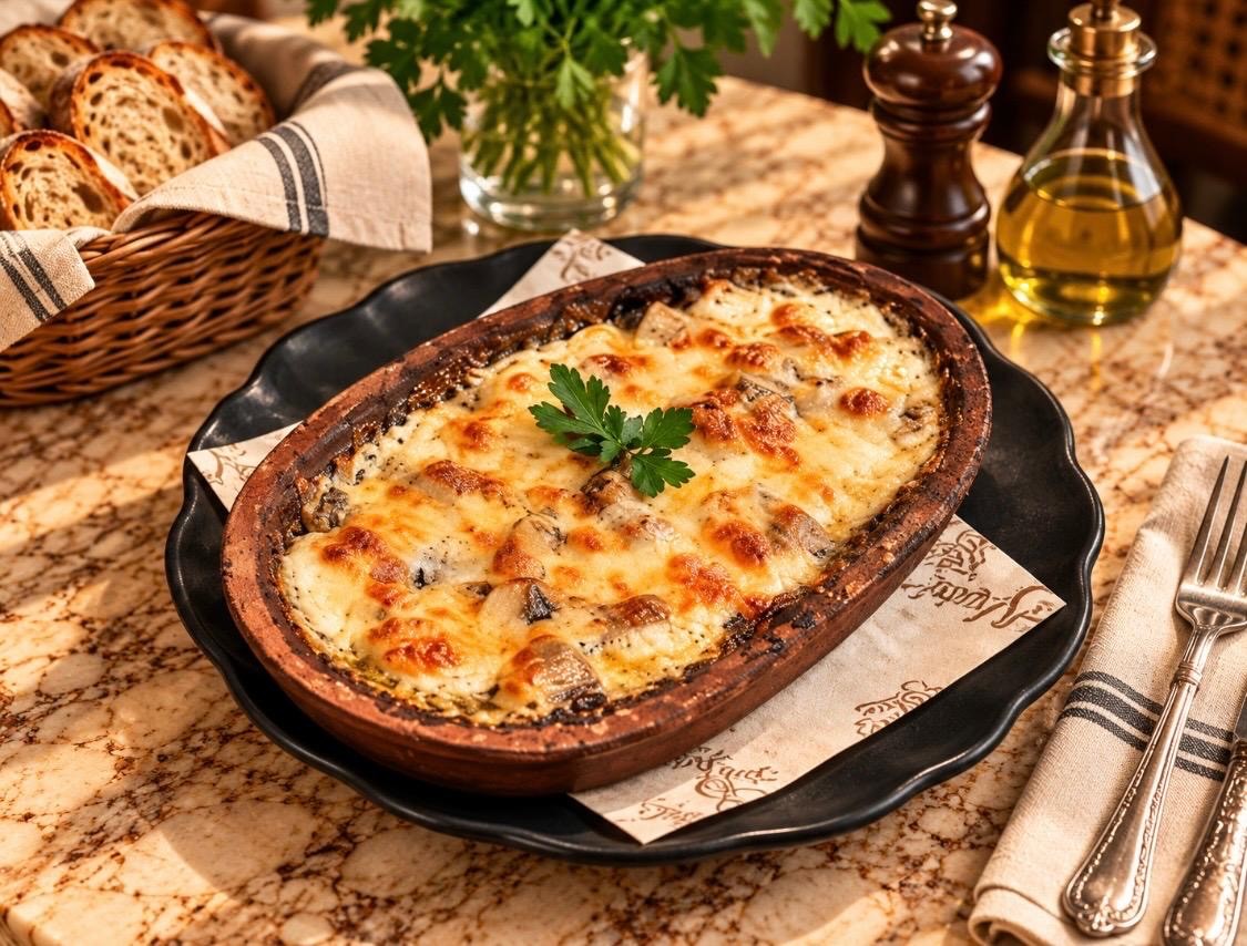 Fırında Güveç Mantar
