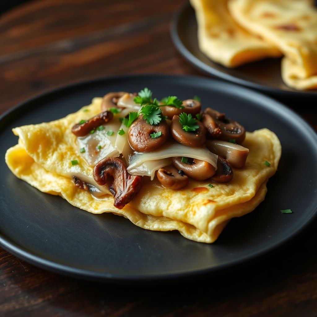 Mantarlı Kaşarlı Omlet